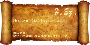 Heizer Szilveszter névjegykártya